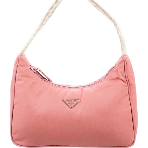 Prada Handbags - Authentic Prada Nylon Rose Pink Mini Hobo Bag